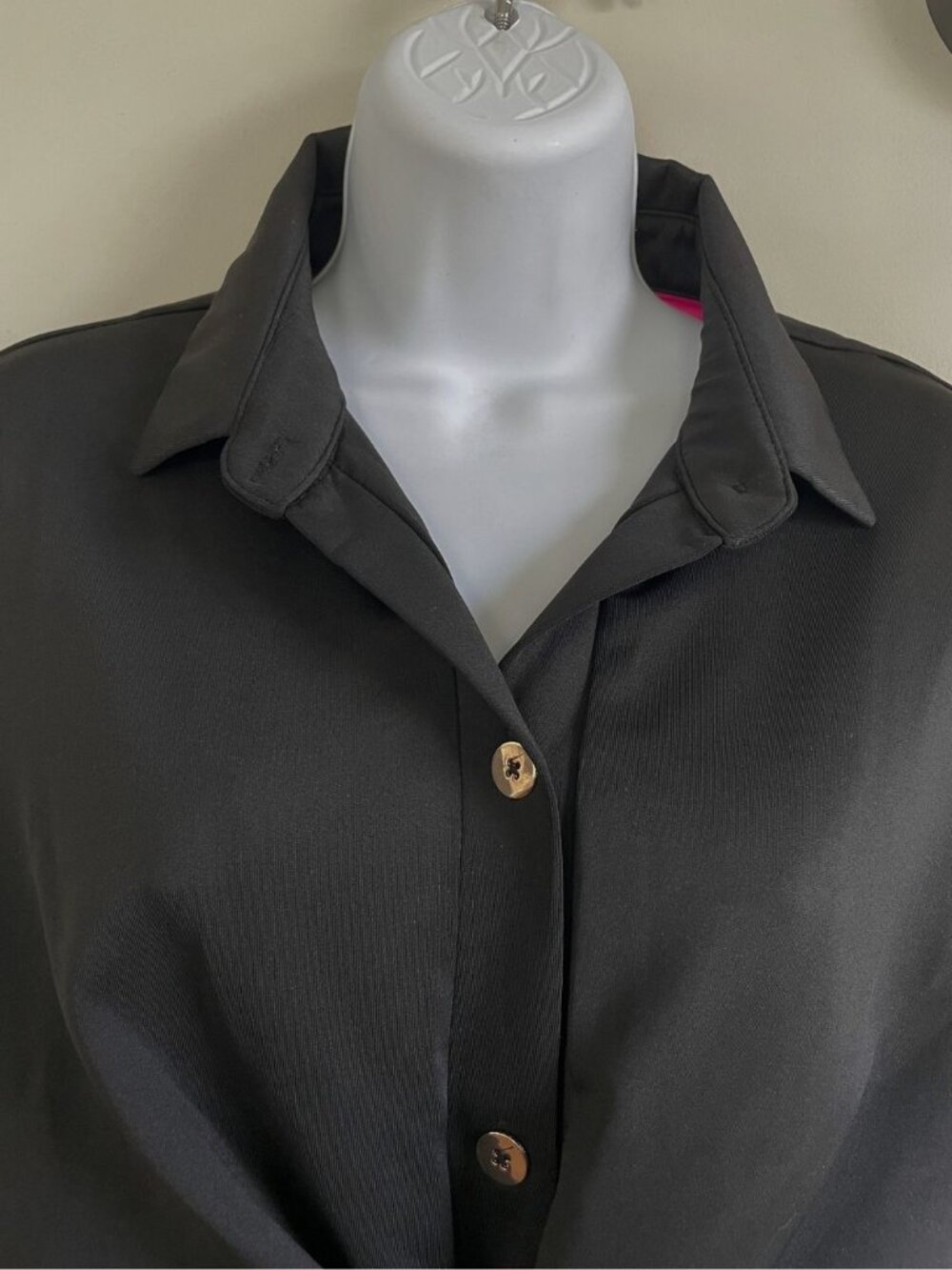 NWT Gretchen Scott Twist & Shout Top Black Sz S Minimalist Classic Resortwear - Picture 4 of 9